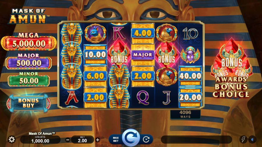 Mask Of Amun Main Game - galacasino