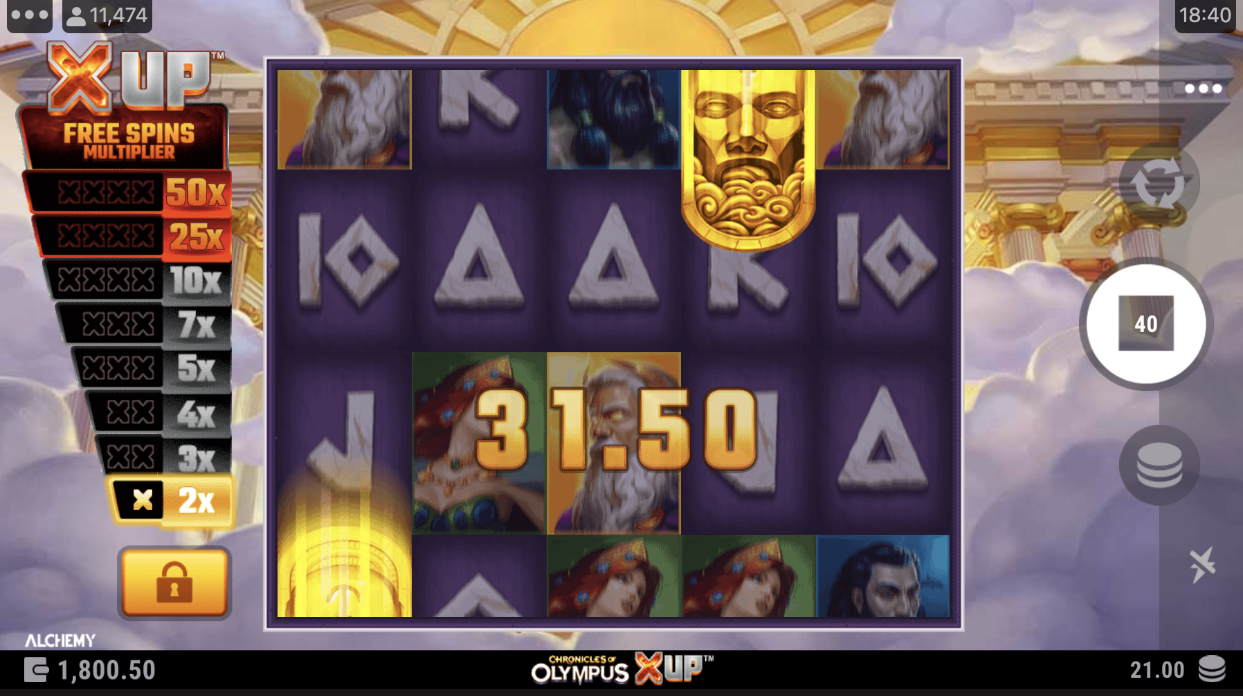Chronicles Of Olympus X Up Big Win - galacasino
