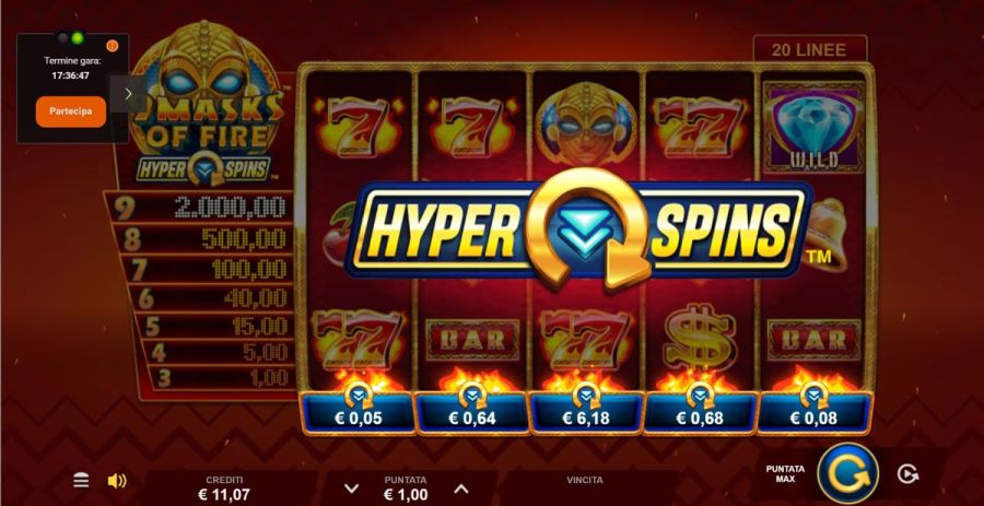 9 Masks Of Fire Hyperspins Schermata Iniziale - galacasino