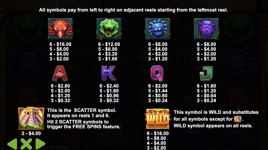 Aztec Blaze Symbols - galacasino