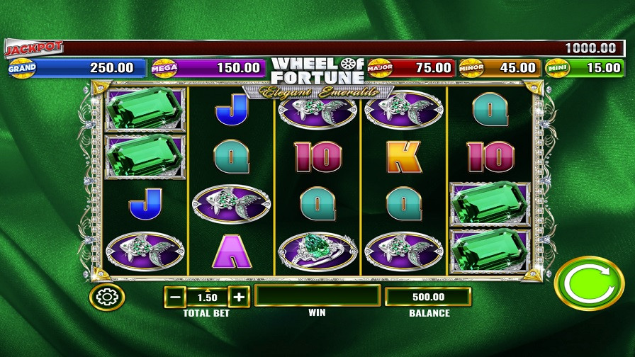 Wheel Of Fortune Elegant Emeralds Slot Eng - galacasino