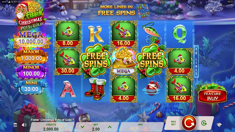 Fishin Christmas Pots Of Gold Slot Eng - galacasino