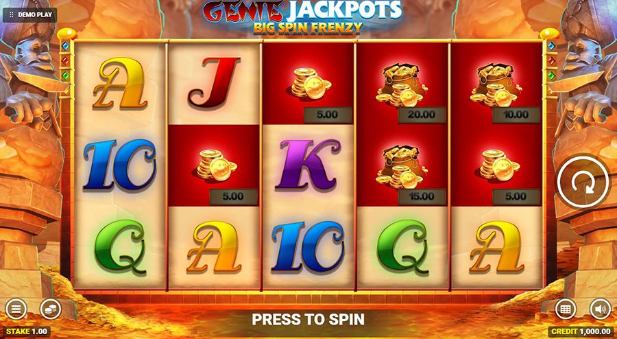 Genie Jackpot Big Spin Frenzy Online Slot - galacasino