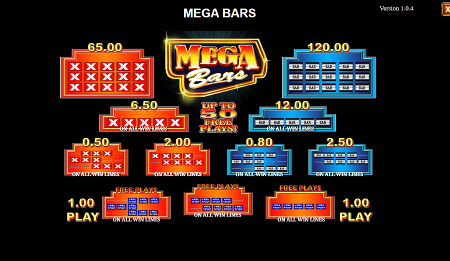Mega Bars Feature Symbols - galacasino