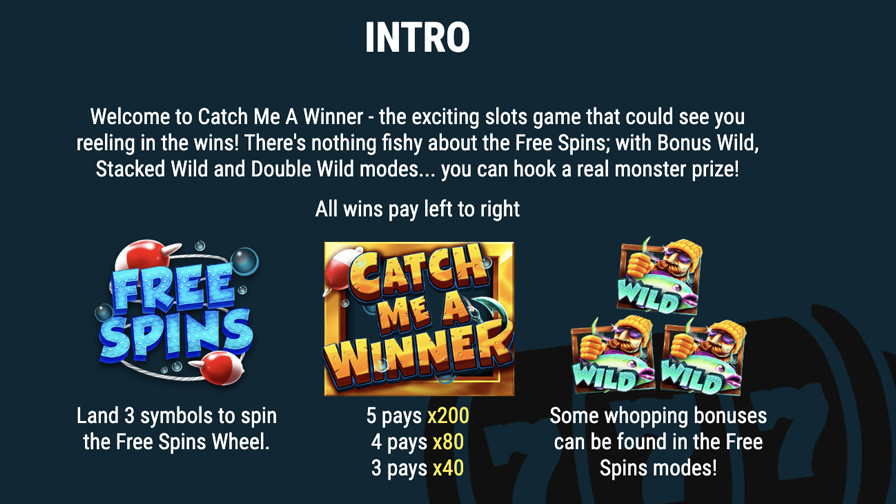 Catch Me A Winner Symbols Eng - galacasino
