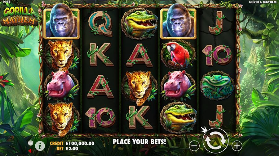 Gorilla Mayhem Online Slot - galacasino